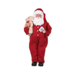 SANTA DE NAVIDAD DE 45CM MATERIAL POLIESTER CON PVC