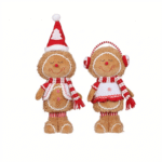 MUÑECO GALLETA DE  NAVIDAD DE 38CM MATERIAL POLIESTER CON PVC