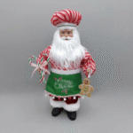 SANTA DE NAVIDAD DE 50CM MATERIAL POLIESTER CON PVC