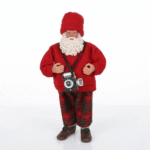 SANTA DE NAVIDAD DE 28CM MATERIAL POLIESTER CON PVC