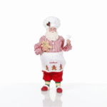 SANTA COCINERO  DE 28CM MATERIAL POLIESTER CON PVC