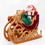 Papá Noel Eléctrico 76cm Sentado Trineo C/Movimiento/Musical