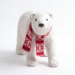 ADORNO OSO DE 46X28CM POLIESTER Y TECNOPOR