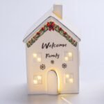DECORACIONES DE NAVIDAD CASITA CERÁMICA