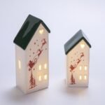 DECORACIONES DE NAVIDAD CASITA CERÁMICA