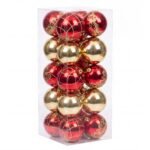 ESFERAS ROJO/DORADO 24PCS