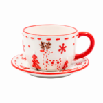 TAZA CERAMICA CON PLATO VENADO